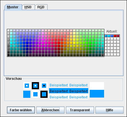 Der Dialog Farbe wählen