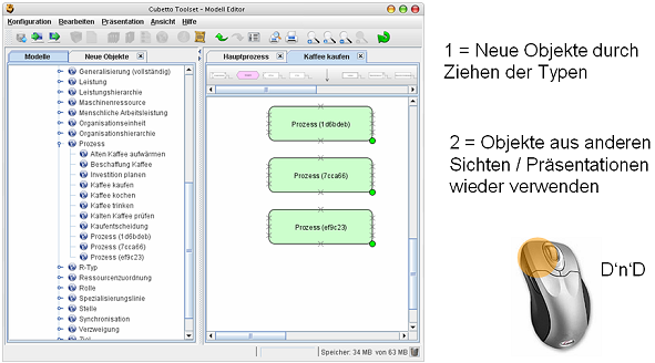 Objekte auf der Zeichenfläche erstellen