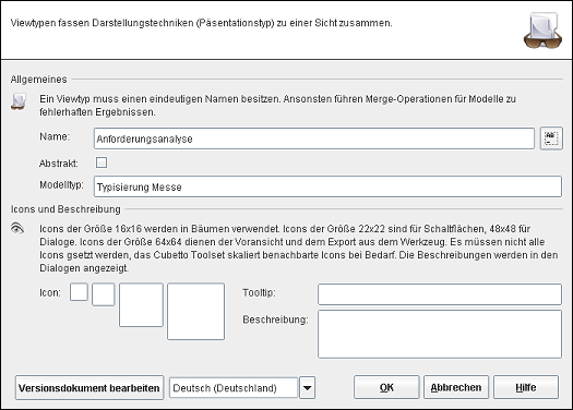 Der Viewtypeneditor
