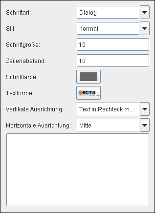 Die Kontextregisterkarte Texteigenschaften