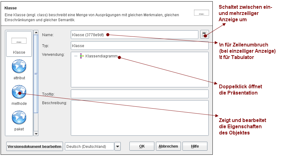 Objekteigenschaften bearbeiten
