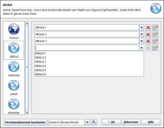 Objekt aus der Drop-Down-Liste auswählen