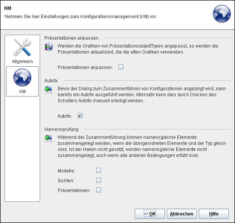 Allgemeine Einstellungen des Cubetto Toolset
