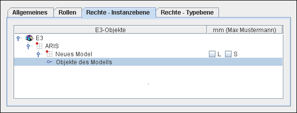 Rechte der Instanzebene bearbeiten