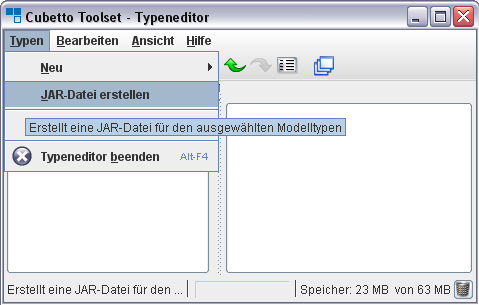 Typisierung exportieren